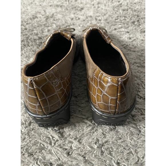 ARA Naturform Slip-On Comfort Shoe Brown/Green Croco Embossed US 7.5 G - Picture 4 of 12